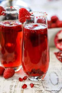 raspberry mimosa mocktail