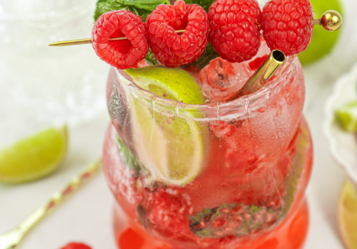 raspberry mojito mocktail