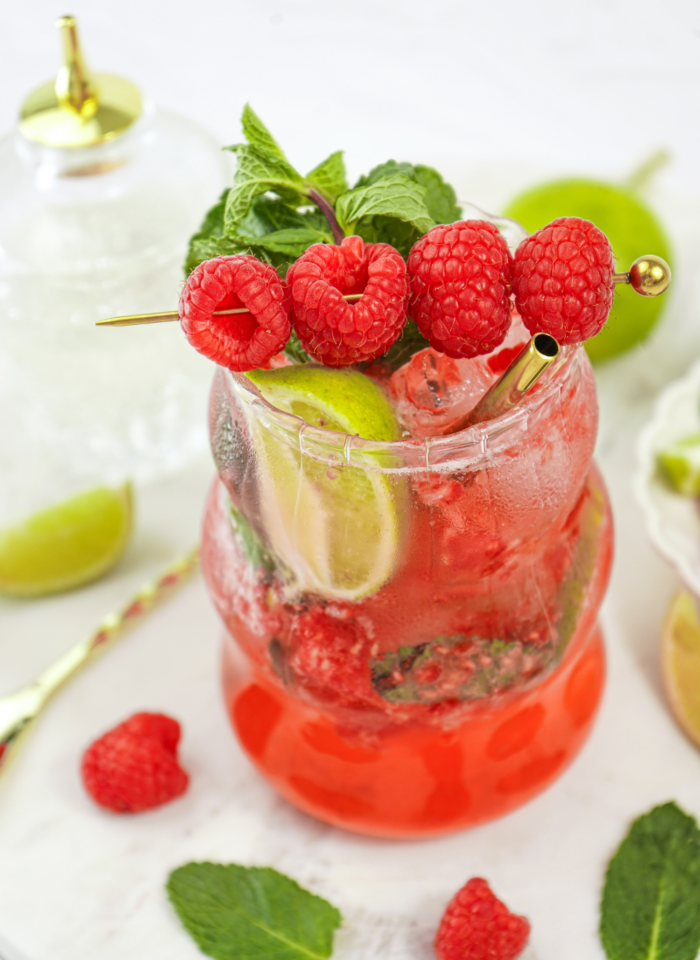 Raspberry Mojito Mocktail